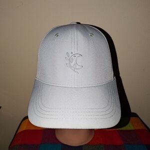 Blogilates Strapback Hat Ponytail Grayish-Green One Size Embroidered Moon